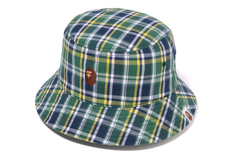 MINI BAPE CHECK BUCKET HAT M