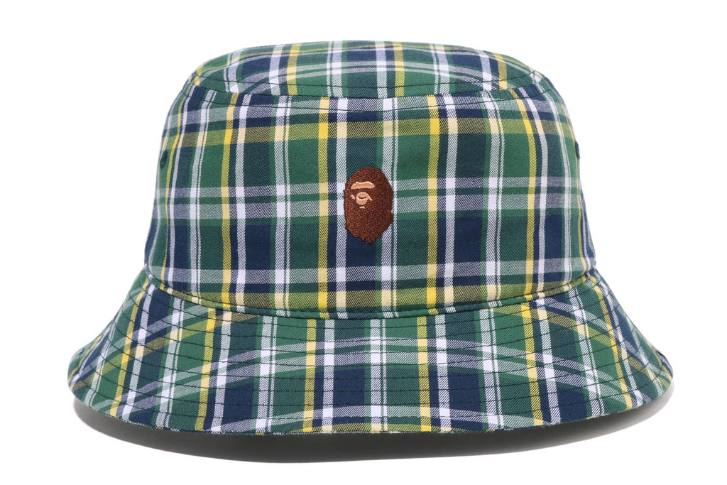 MINI BAPE CHECK BUCKET HAT M