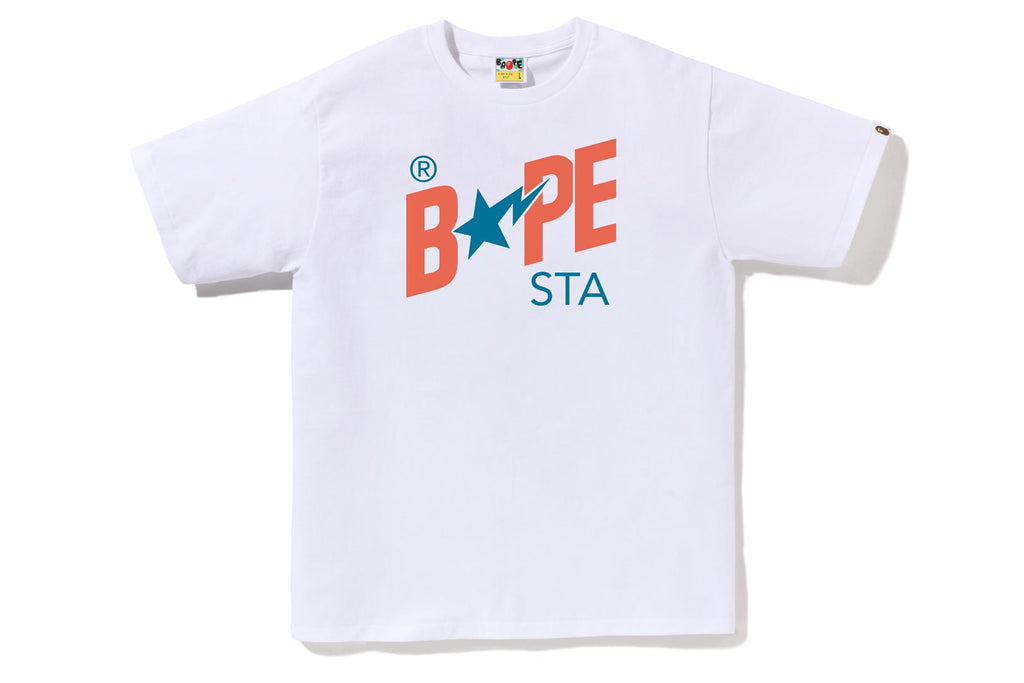 A Bathing Ape Men ABC Camo Bape Sta Logo Tee white pink