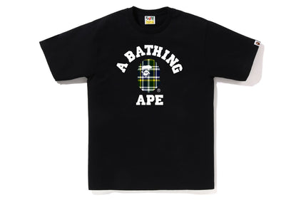 BAPE CHECK COLLEGE TEE M