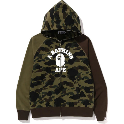 1ST CAMO CRAZY COLLEGE FULL ZIP HOODIE M