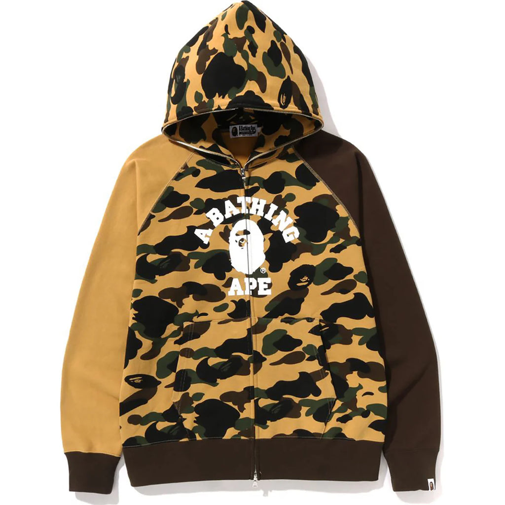 1ST CAMO CRAZY COLLEGE FULL ZIP HOODIE M