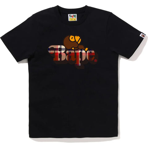 BAPE CHECK MILO ON BAPE TEE L