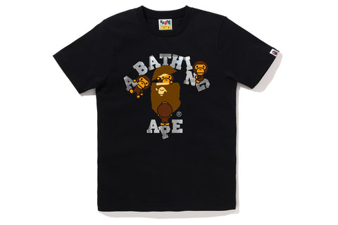 BAPE CHECK COLLEGE MILO TEE L