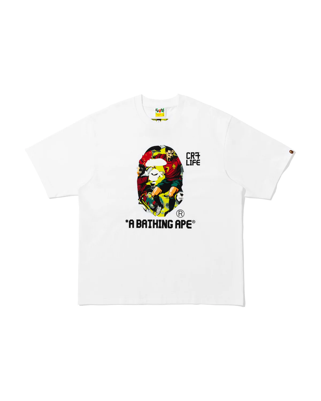 BAPE X Cr7 Life Graphic A Bathing Ape Relaxed Fit Tee